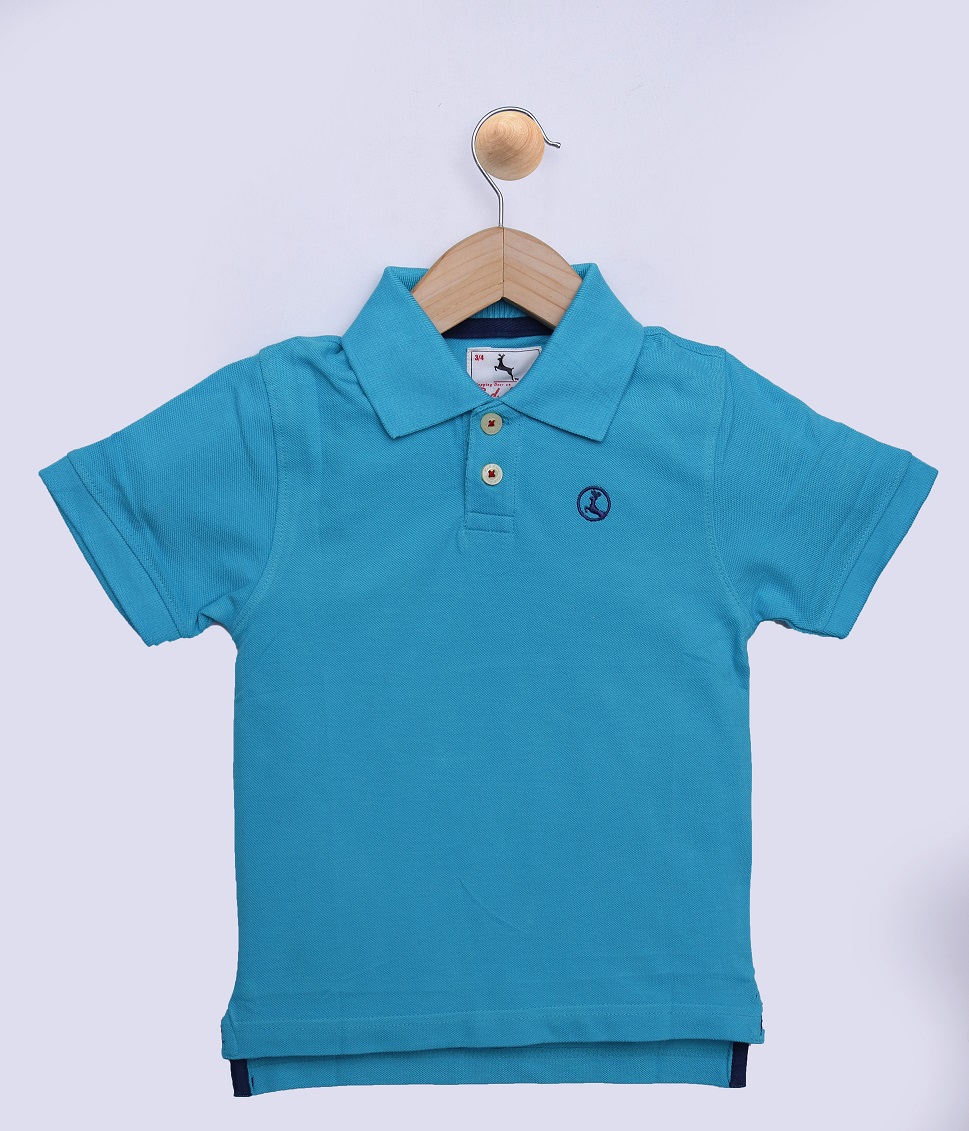 Red Line Boys Organic Blue Polo T-Shirts - HoppingDeer